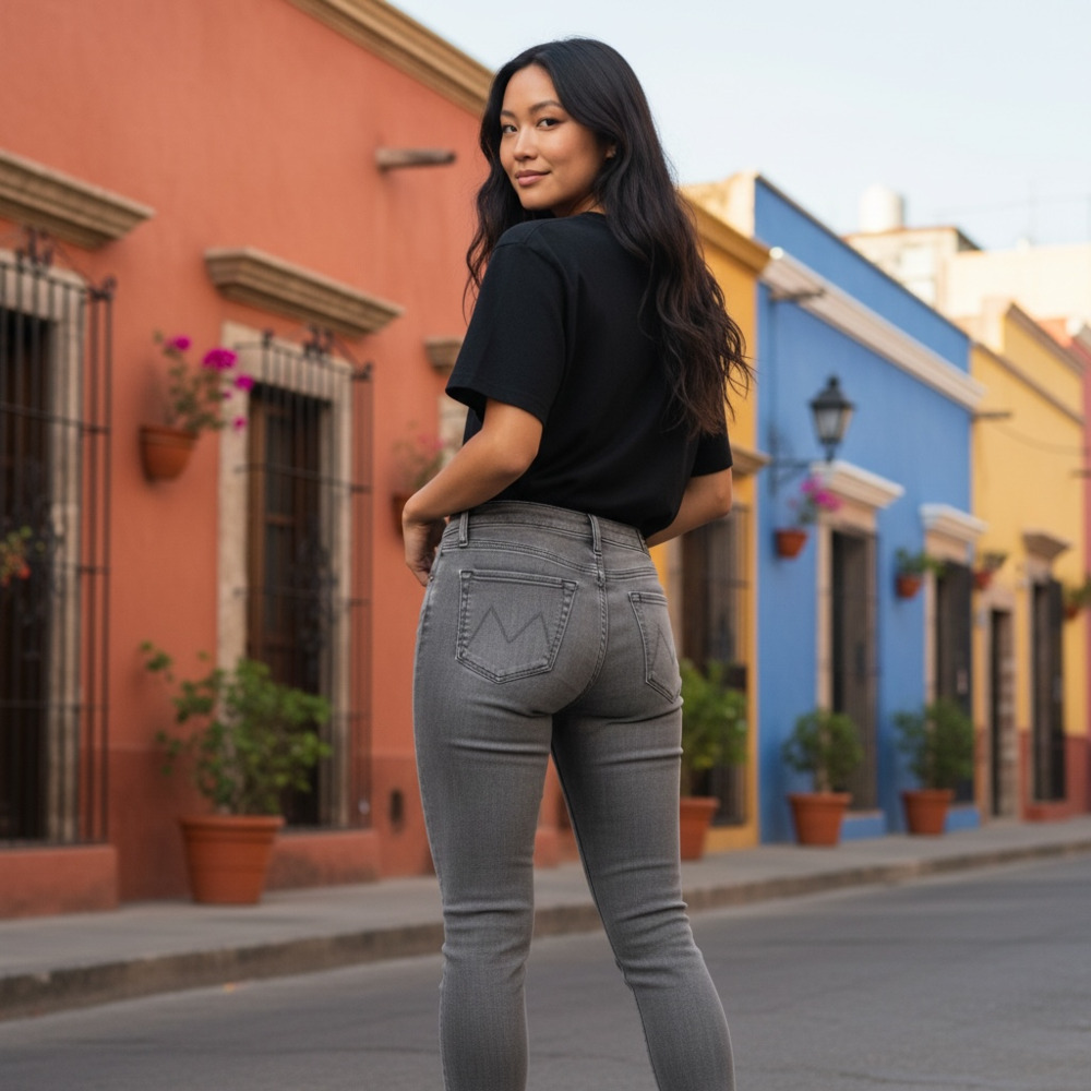 MOTHER The Looker High Rise Ankle Slim Straight Leg Jeans (Women)